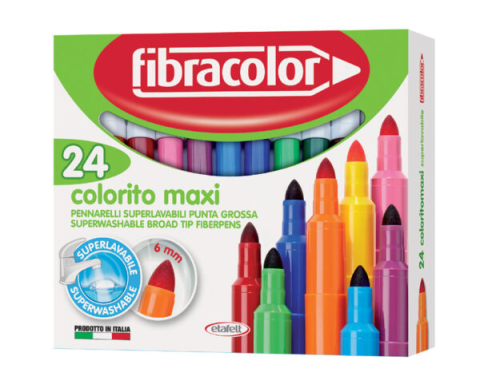 Rechizite Școlare - Carioca Fibracolor Colorito Maxi 24 culori