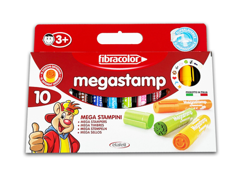 Rechizite Școlare - Carioca Fibracolor Megastamp 10 culori superlavabila