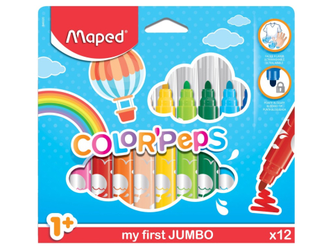 Birotică și Papetărie - Carioca Maped Color'Peps My First Jumbo 12/set