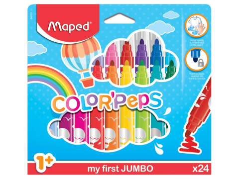 Birotică și Papetărie - Carioca Maped Color'Peps My First Jumbo 24/set