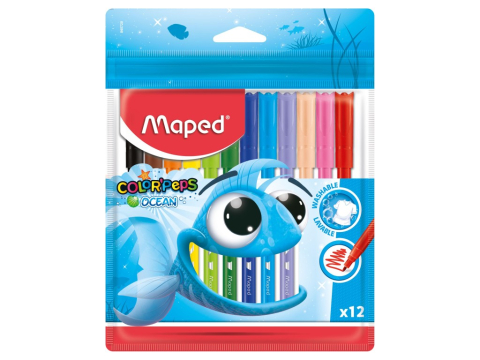 Birotică și Papetărie - Carioca Maped Color'Peps Ocean 12 culori/set