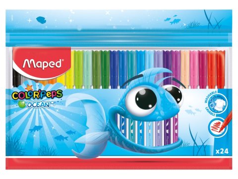 Birotică și Papetărie - Carioca Maped Color'Peps Ocean 24 culori/set