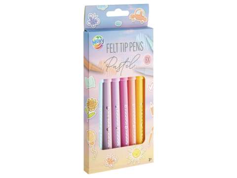 Rechizite Școlare - Carioca pastel Moxy 8 culori 