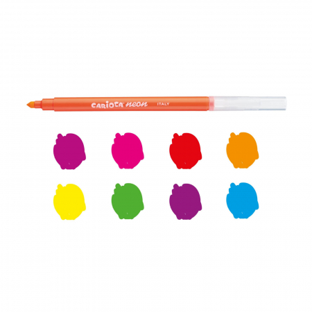 Carioci lavabile, fluorescente, 8 buc/set Carioca Neon online. [2]