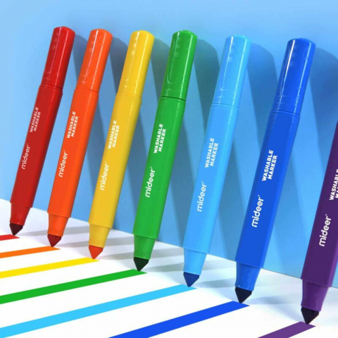 Set Carioci Lavabile MiDeer, 24 Culori – Vârf Rezistent la Apăsare, Cerneală Non-Toxică [2]