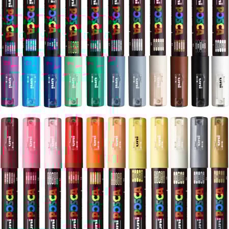 Art & Craft si Artizanat - Carioci POSCA, Marker varf 0.7 mm, PC-1M, UNI - Micostore.ro