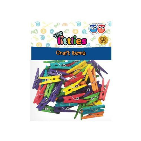 Pescuit si vanatoare - Carlige de lemn colorate 25mm 4 clesti craft  
