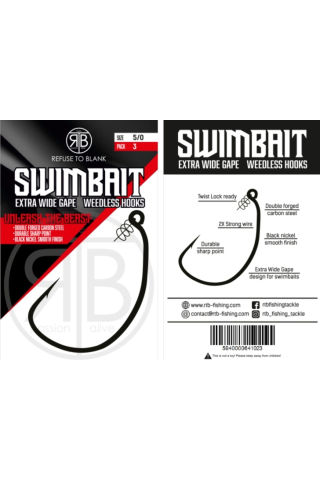 Carlige RTB EWG Swimbait Hooks 5/0 [1]