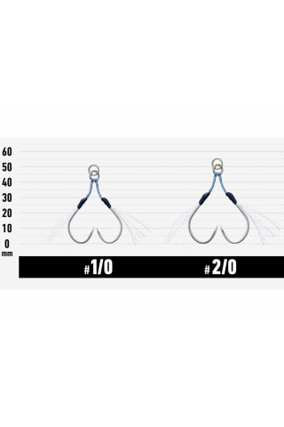 Carlige Vanfook JGR-45 Jigen Glitter Assist Short Hooks #3/0 [2]