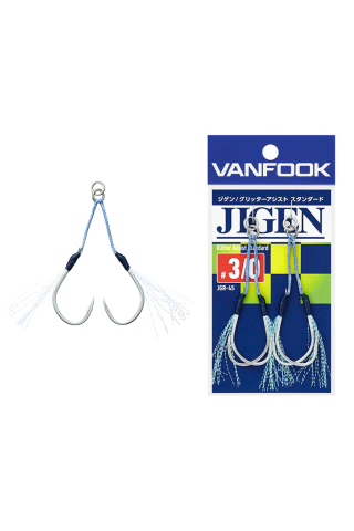 Ac de pescuit - Carlige Vanfook JGR-45 Jigen Glitter Assist Standard Hooks #1/0