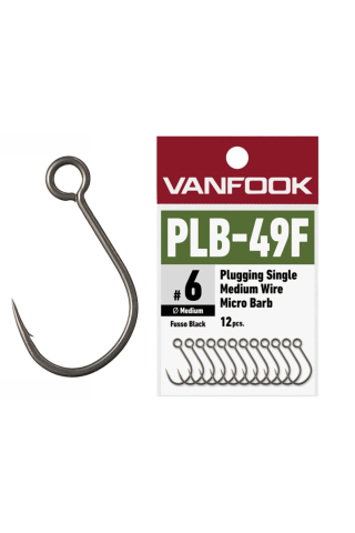 Pescuit si vanatoare - Carlige Vanfook PLB-49F Plugging Single Medium Wire Micro Barb Hooks #12