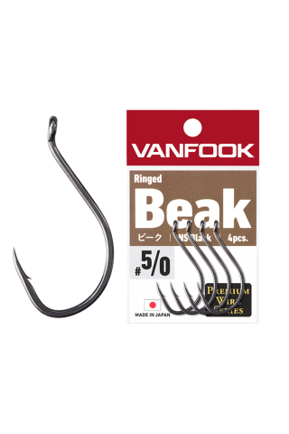 Ac de pescuit - Carlige Vanfook Ringed Beak Hooks #5/0 - 4pcs