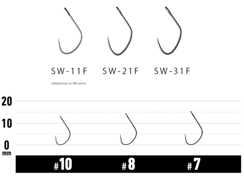 Carlige Vanfook SW-11F Wide Gape Super Fine Wire Hooks #8 [1]
