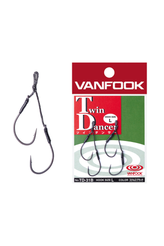 Pescuit si vanatoare - Carlige Vanfook TD-31B Twin Dancer Stealth Black Hooks Small