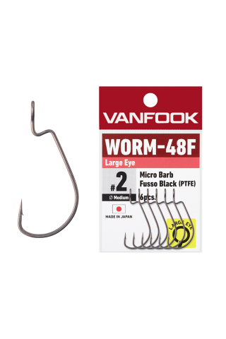 Pescuit si vanatoare - Carlige Vanfook Worm-48F Large Eye Hooks #4