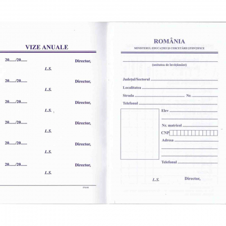 Carnet de elev pentru clasele 5-8, coperta lucioasa, 26 pagini [2]