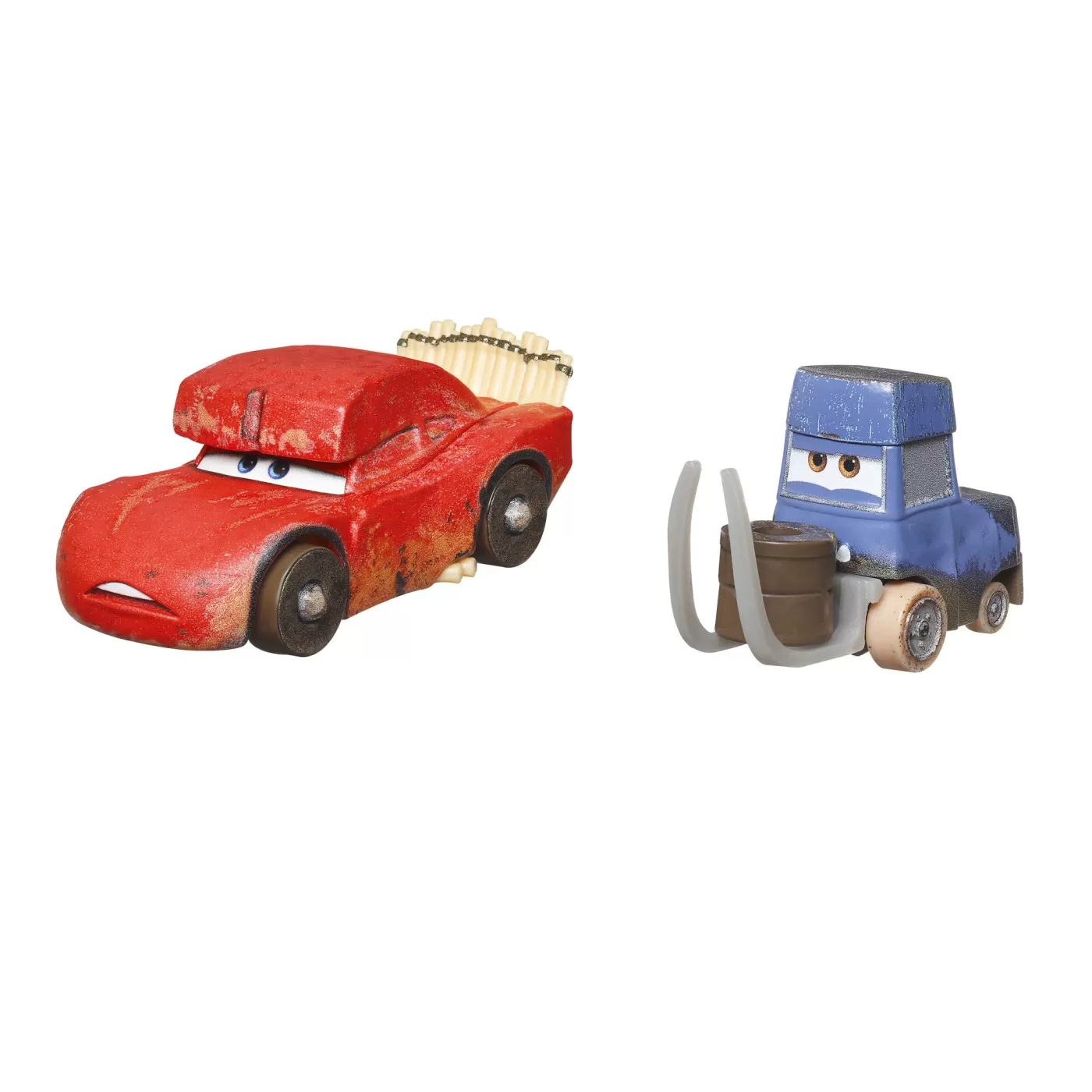 Cars3 set 2 masinute metalice cave fulger mcqueen si pitstoposaurus, varsta de la 3 ani la 10 ani [1]