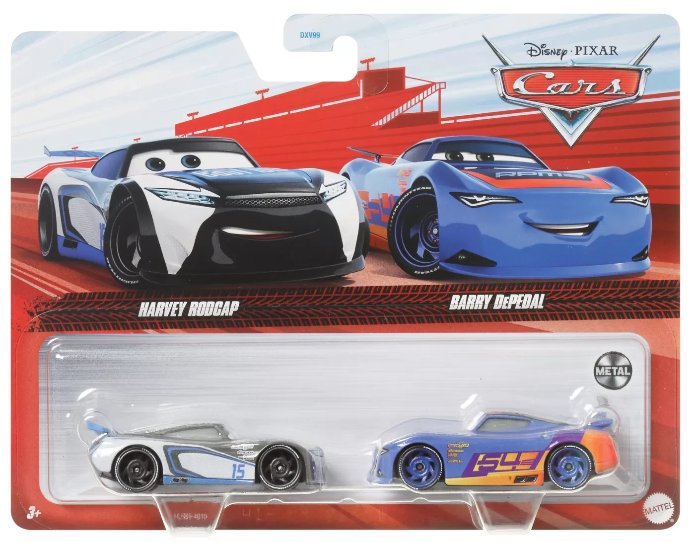 Jucării și Jocuri pentru copii - Cars3 set 2 masinute metalice harvey rodcap si barry depedal, varsta de la 3 ani la 10 ani