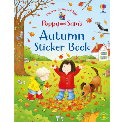 Carti in Engleza pentru copii - Carte cu Autocolante, Activitati de Toamna la Ferma, Poppy and Sam's Autumn Sticker Book, Varsta 3 ani+