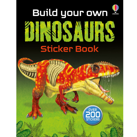 Carti in Engleza pentru copii - Carte cu Autocolante, Build Your Own Dinosaurs Sticker Book, Varsta 5 ani+