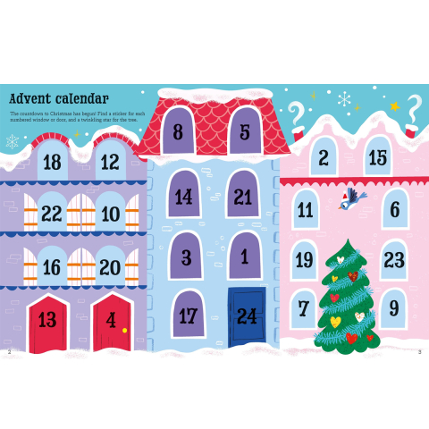 Carte cu autocolante de Craciun, Big Sparkly Christmas Sticker Book, 3 Ani+ [1]