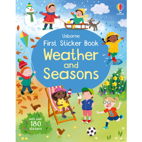 Carti in Engleza pentru copii - Carte cu Autocolante, Vreme si Anotimpuri, Weather and Seasons First Sticker Book, Varsta 3 ani+