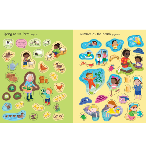 Carte cu Autocolante, Vreme si Anotimpuri, Weather and Seasons First Sticker Book, Varsta 3 ani+ [4]