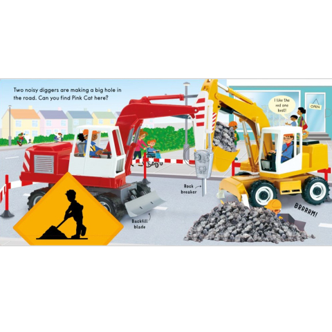 Carte cu clapete Lift and Look Diggers, excavatoare si utilaje copii, 12 pagini, Varsta 1-3 Ani [2]