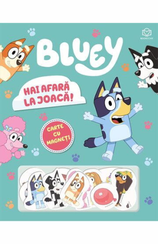 Cărți Educative, Activități - Carte cu magneti - Bluey - Hai afara la joaca!