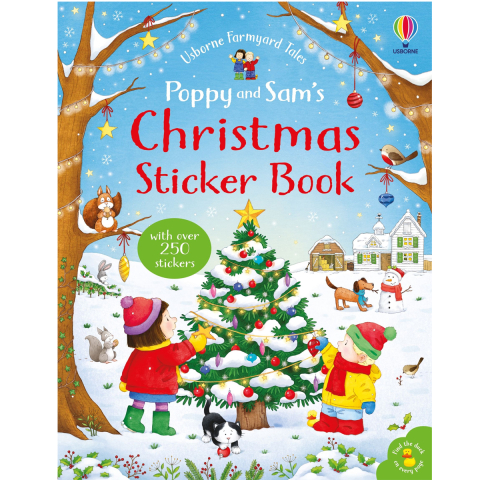 Cărți cu abțibilduri copii & Autocolante Distractive - Carte cu povesti si stickere, Craciun cu Poppy si Sam, Poppy and Sam's Christmas Sticker Book, 3 Ani+