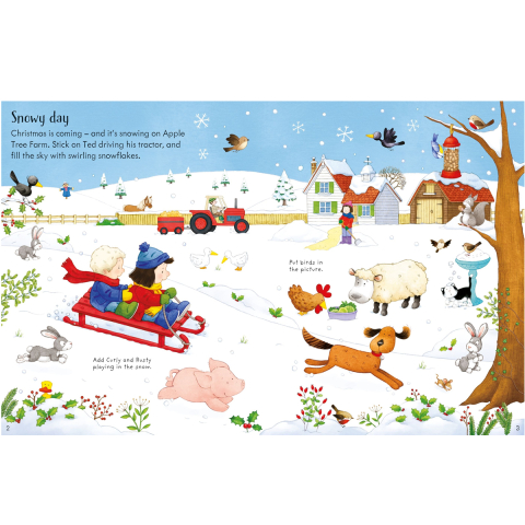Carte cu povesti si stickere, Craciun cu Poppy si Sam, Poppy and Sam's Christmas Sticker Book, 3 Ani+ [2]