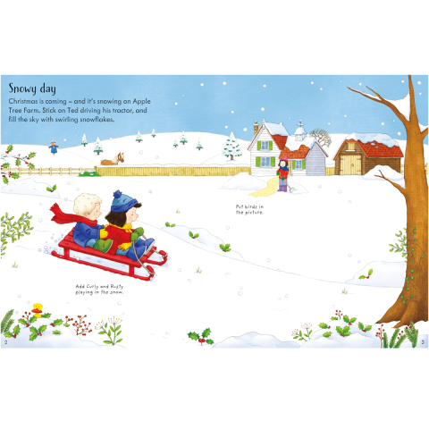 Carte cu povesti si stickere, Craciun cu Poppy si Sam, Poppy and Sam's Christmas Sticker Book, 3 Ani+ [1]