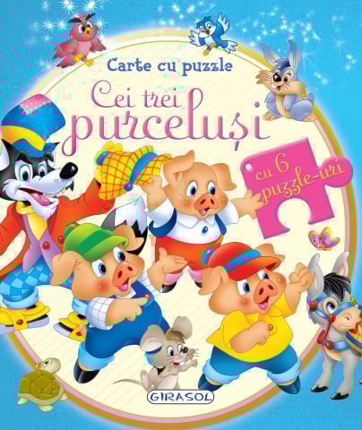 Cărți Educative, Activități - Carte cu puzzle - Cei trei purcelusi