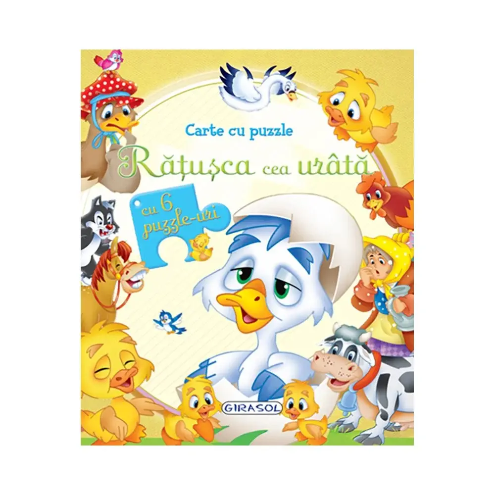 Cărți Educative, Activități - Carte cu puzzle - Ratusca cea urata