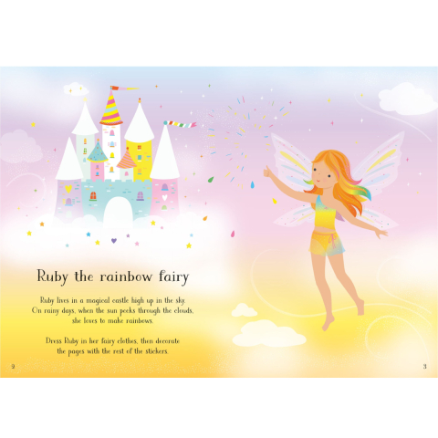 Carte cu Stickere, Little Sticker Dolly Dressing Rainbow Fairy, Varsta 4 ani+ [3]