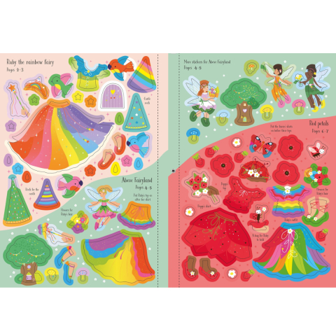 Carte cu Stickere, Little Sticker Dolly Dressing Rainbow Fairy, Varsta 4 ani+ [2]