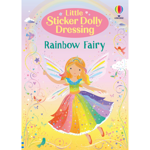 Carti in Engleza pentru copii - Carte cu Stickere, Little Sticker Dolly Dressing Rainbow Fairy, Varsta 4 ani+