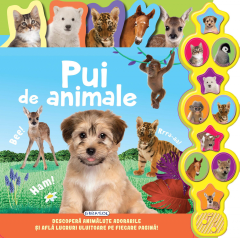 Cărți Educative, Activități - Carte cu sunete - Pui de animale