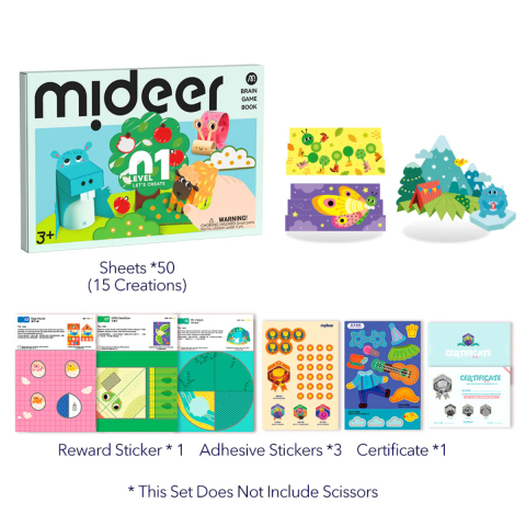 Carte de Activitati Creative Mideer Let’s Create (Nivel 1) – Set de Start pentru Micii Artisti [1]