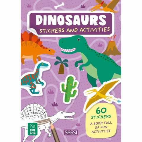 Cărți Educative, Activități - Carte de activitati cu abtibilduri - Dinozauri