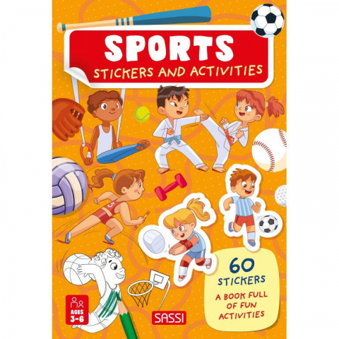 Cărți Educative, Activități - Carte de activitati cu abtibilduri - Ora de sport