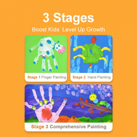 Carte de activitati cu finger paint, pictura cu degetele [9]