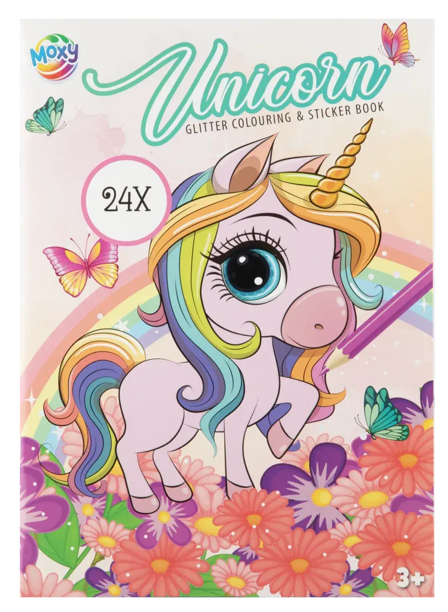 Art & Craft si Artizanat - Carte de colorat cu abtibilduri - Magia unicornului