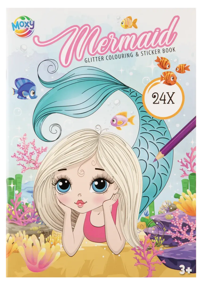 Art & Craft si Artizanat - Carte de colorat cu abtibilduri - Sirena magica