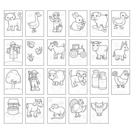 Carte de colorat cu activitati in limba engleza si abtibilduri Ferma FARMYARD [1]