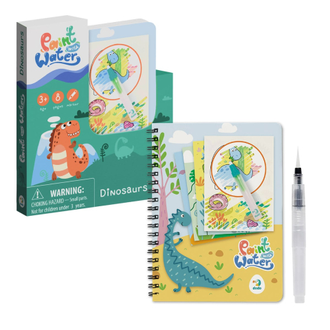 Carte de colorat cu apa, Dinozauri, copii varsta 3-6 ani [1]