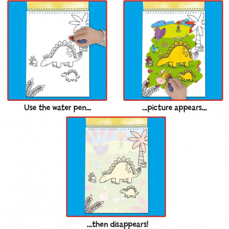 Carte de colorat cu apa magica Water Magic carte de colorat Dinozauri. [2]