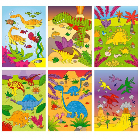 Carte de colorat cu apa magica Water Magic carte de colorat Dinozauri. [1]