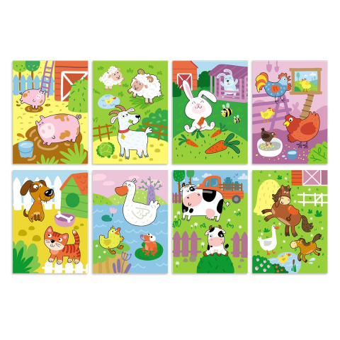 Carte de colorat cu apa, Ferma, copii varsta 3-6 ani [4]