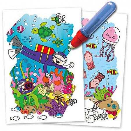 Carte de colorat cu apa magica Water Magic - Lumea acvatica. [1]